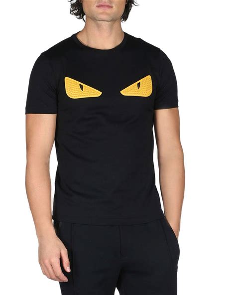 fendi shirt men eyes small logo|fendi eyes t shirt men's.